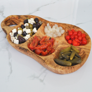 Olive Wood 5 Section Appetizer Tray